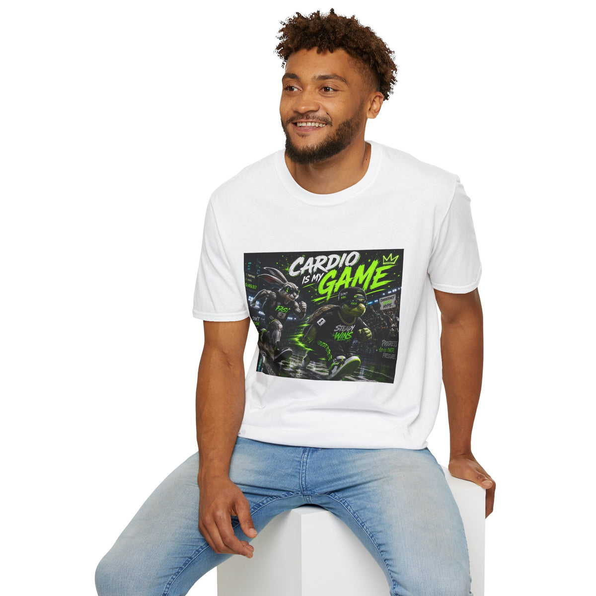 Cardio Is My Game T-Shirt — Neon Fitness Gamer Tee