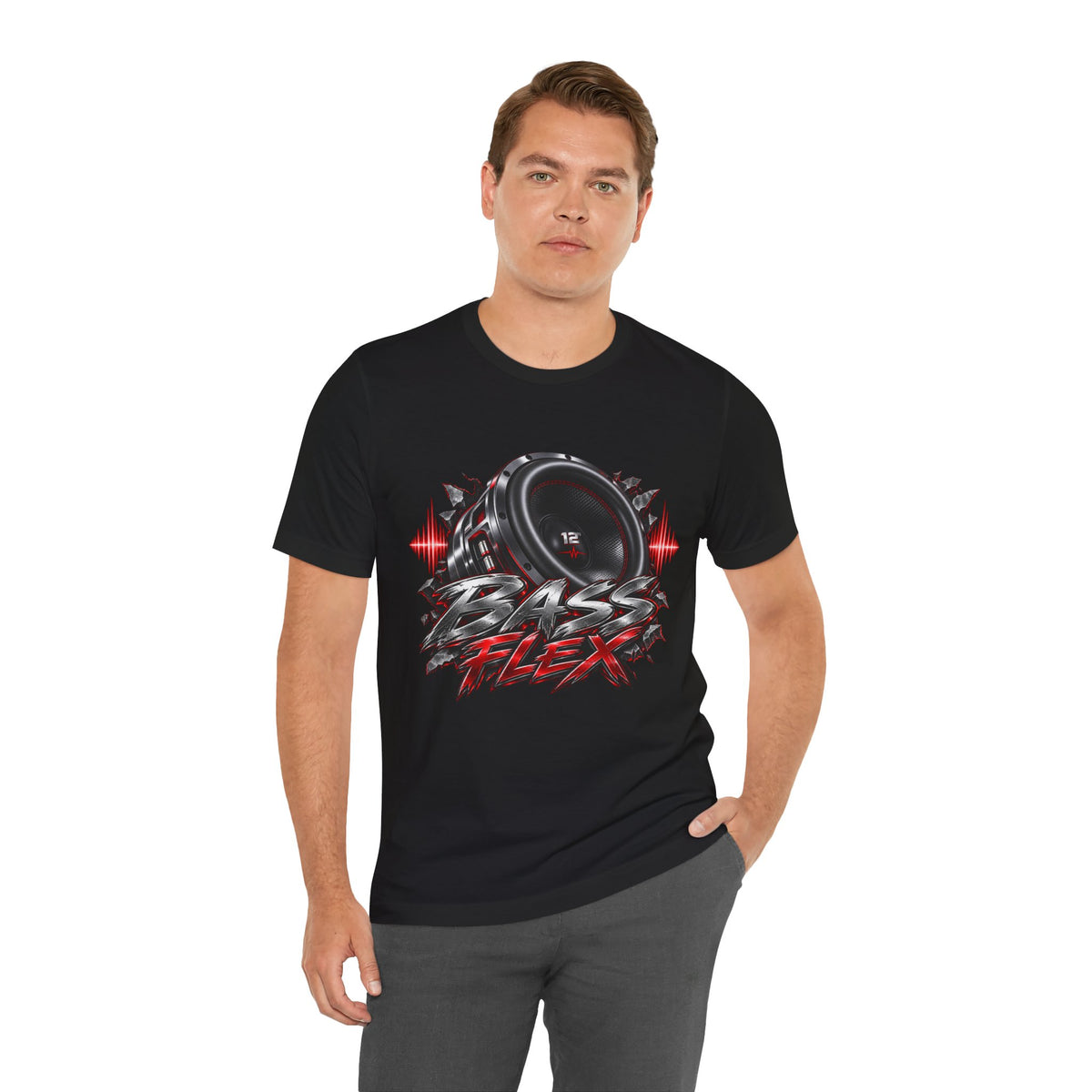 Bass Flex T-Shirt – Car Audio Subwoofer Graphic Tee