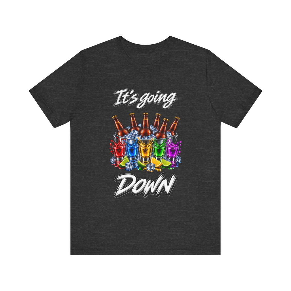 It's Going Down Party T-Shirt — Colorful Bottles and Shots