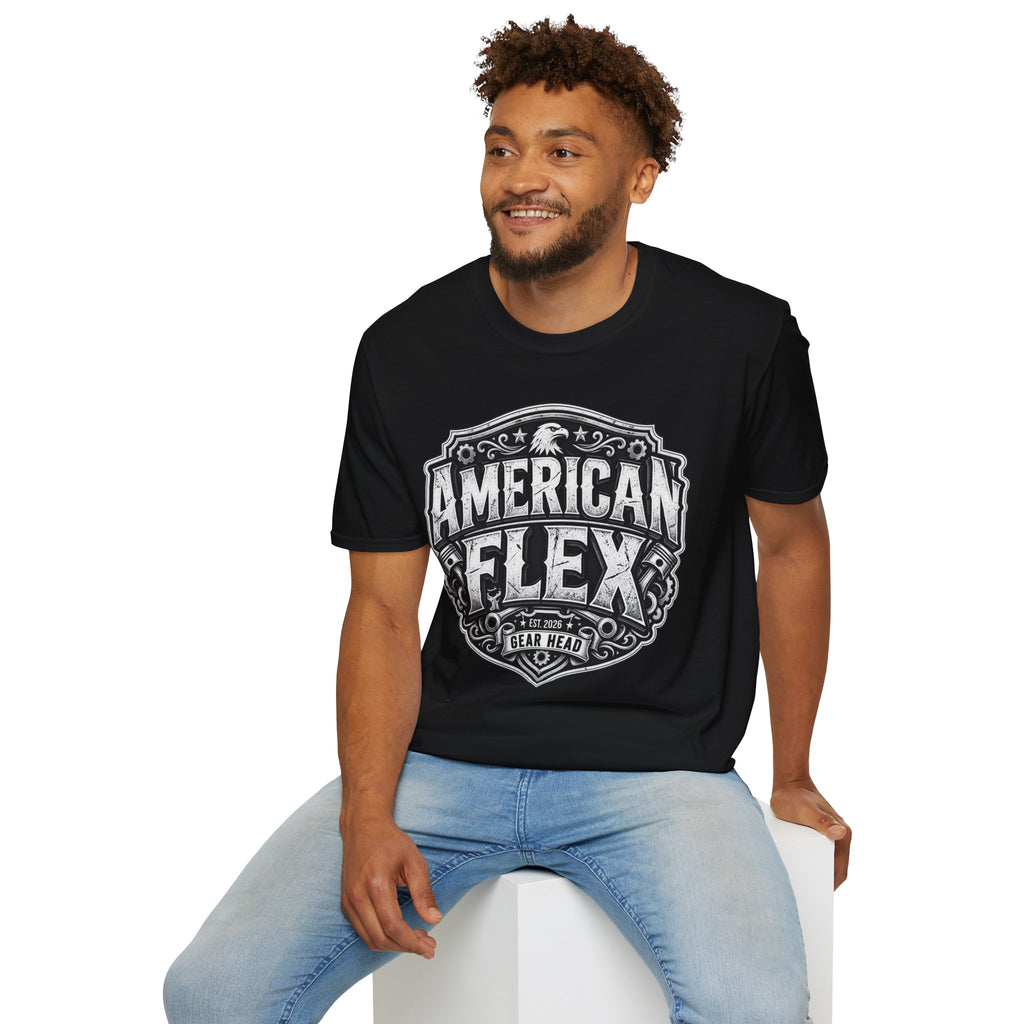 American Flex T‑Shirt — Vintage Patriotic Eagle Graphic Tee