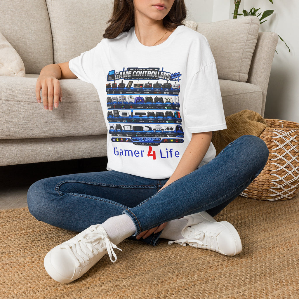 'Gamer 4 Life' Graphic Tee - Game Controllers Evolution