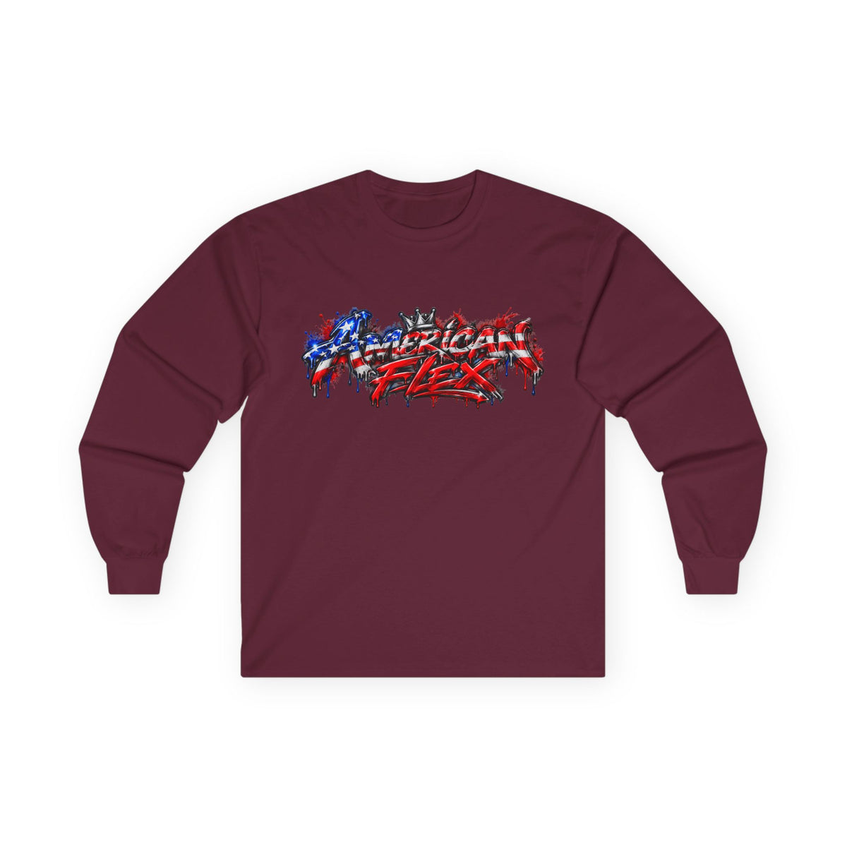 "American Flex" Long Sleeve Shirt -Patriotic Graphic Drip
