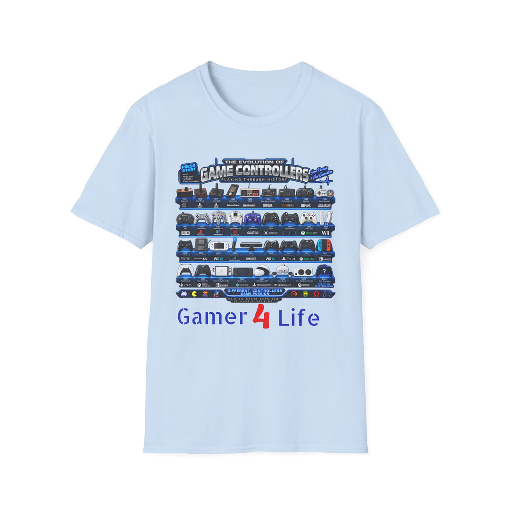 'Gamer 4 Life' Graphic Tee - Game Controllers Evolution