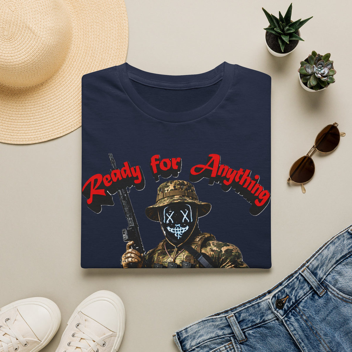 "Ready For Anything" Tactical Soldier Graphic Tee