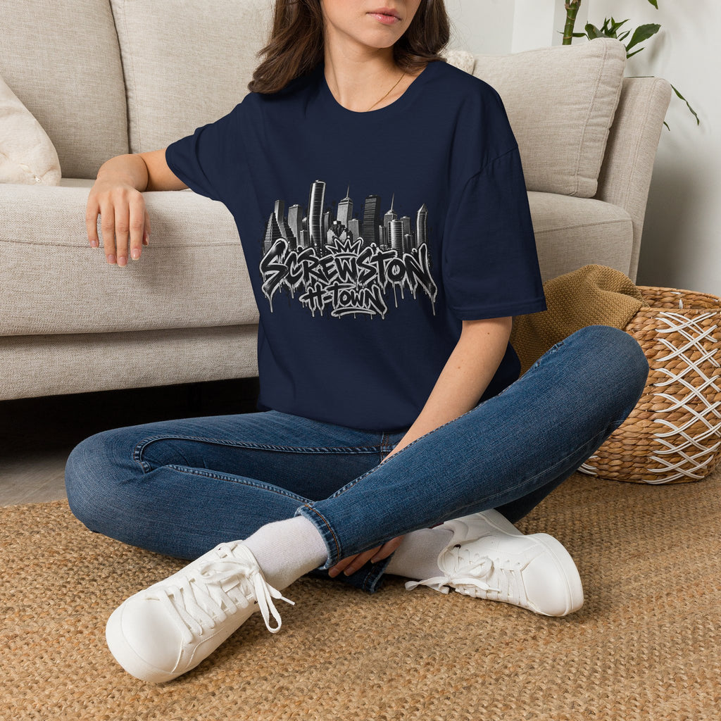 Screwston City  H-Town Skyline Graphic Tee