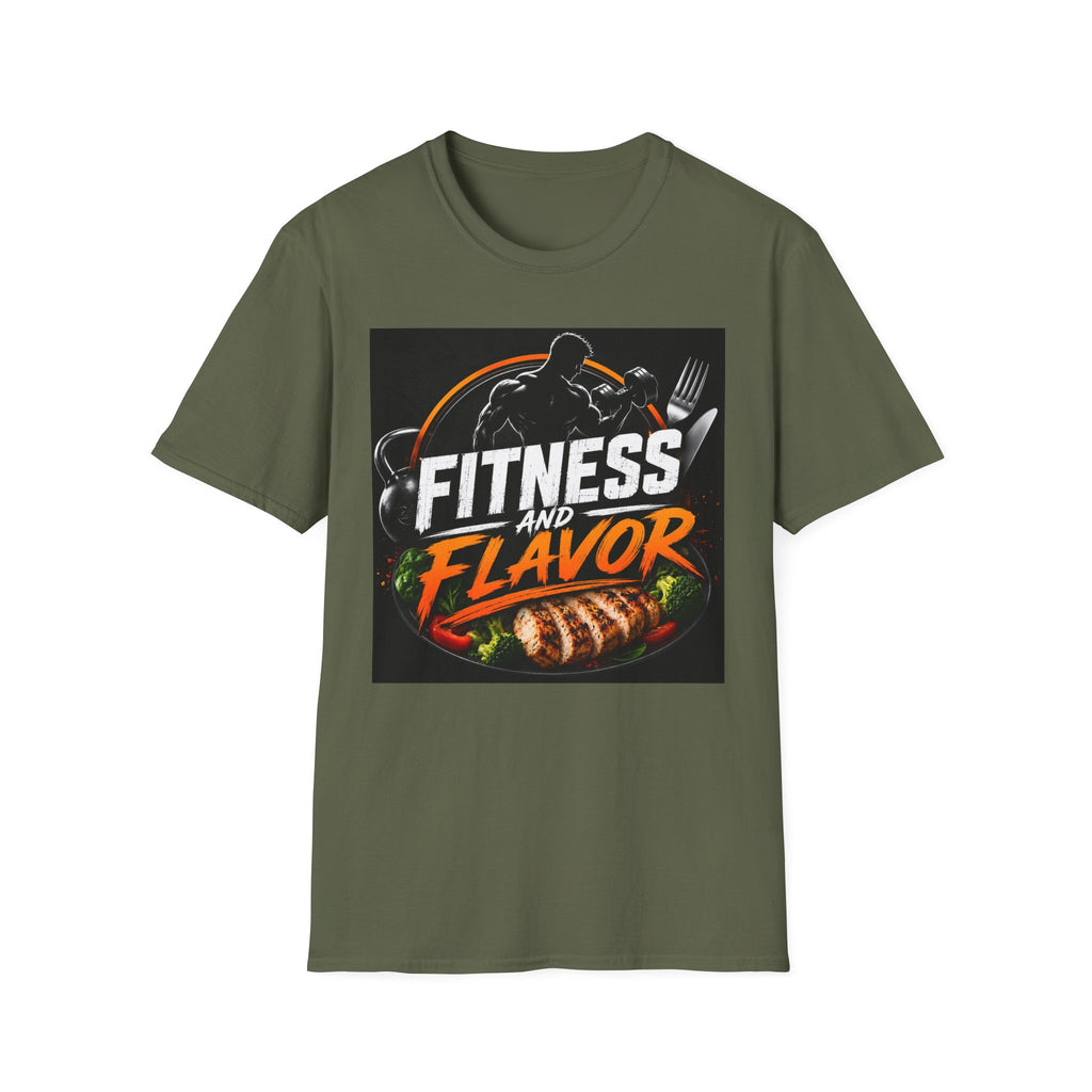 Fitness and Flavor T-Shirt — Gym & Foodie Workout Tee