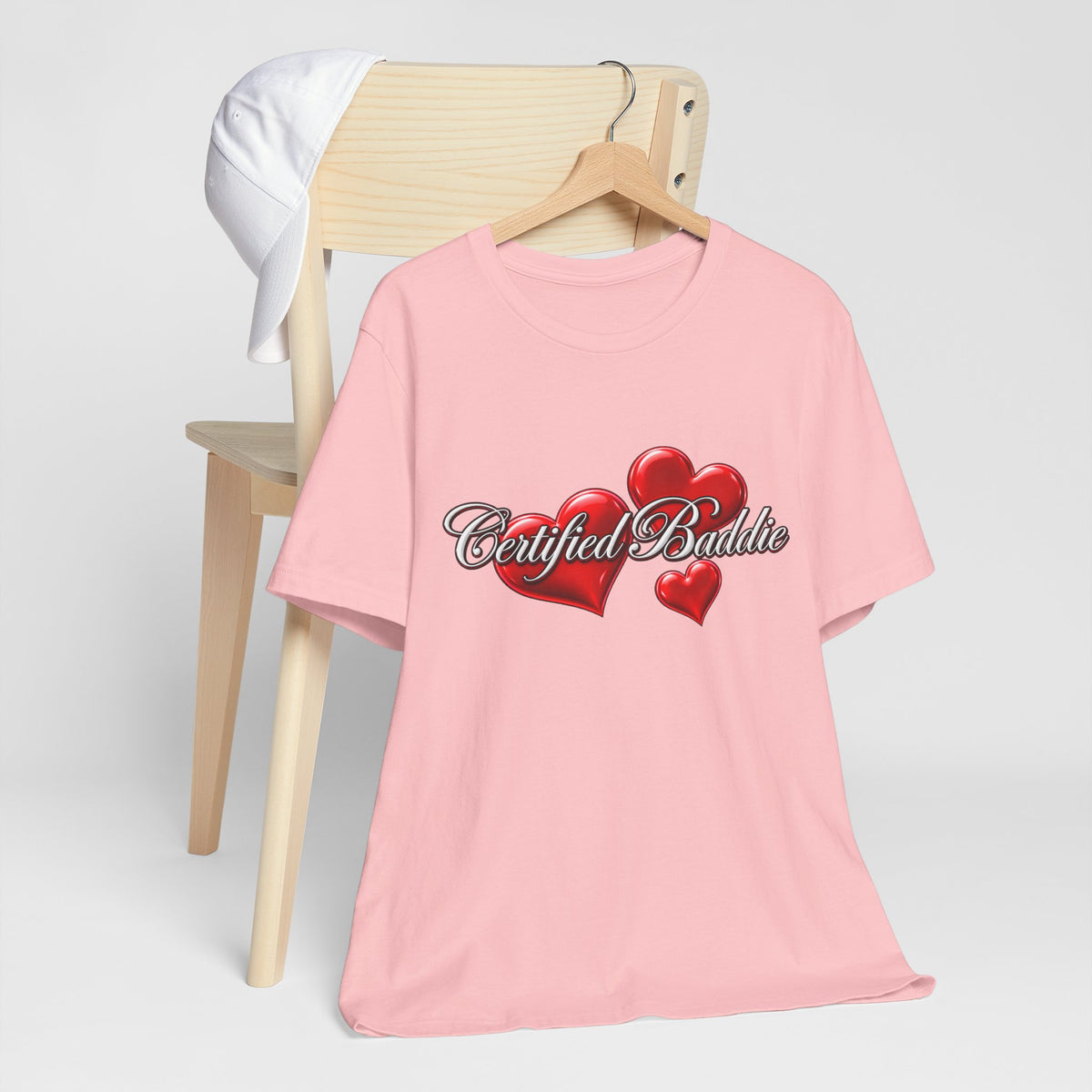 "Certified Baddie" Red Hearts Graphic Tee