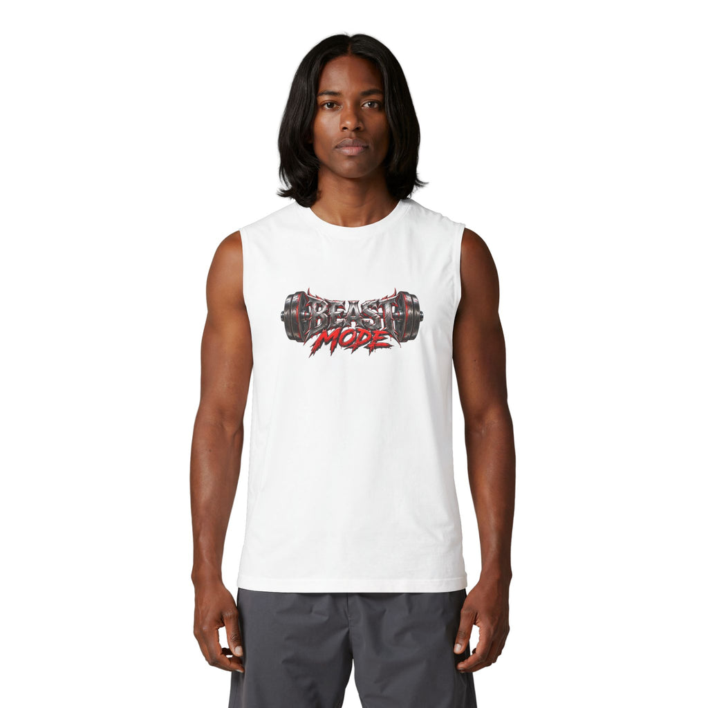 Muscle Tank — "Beast Mode" Barbell Gym Workout Top