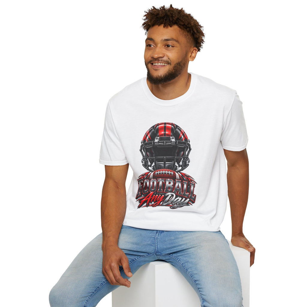 Football Any Day T-Shirt — Helmet Graphic Tee for Football Fans