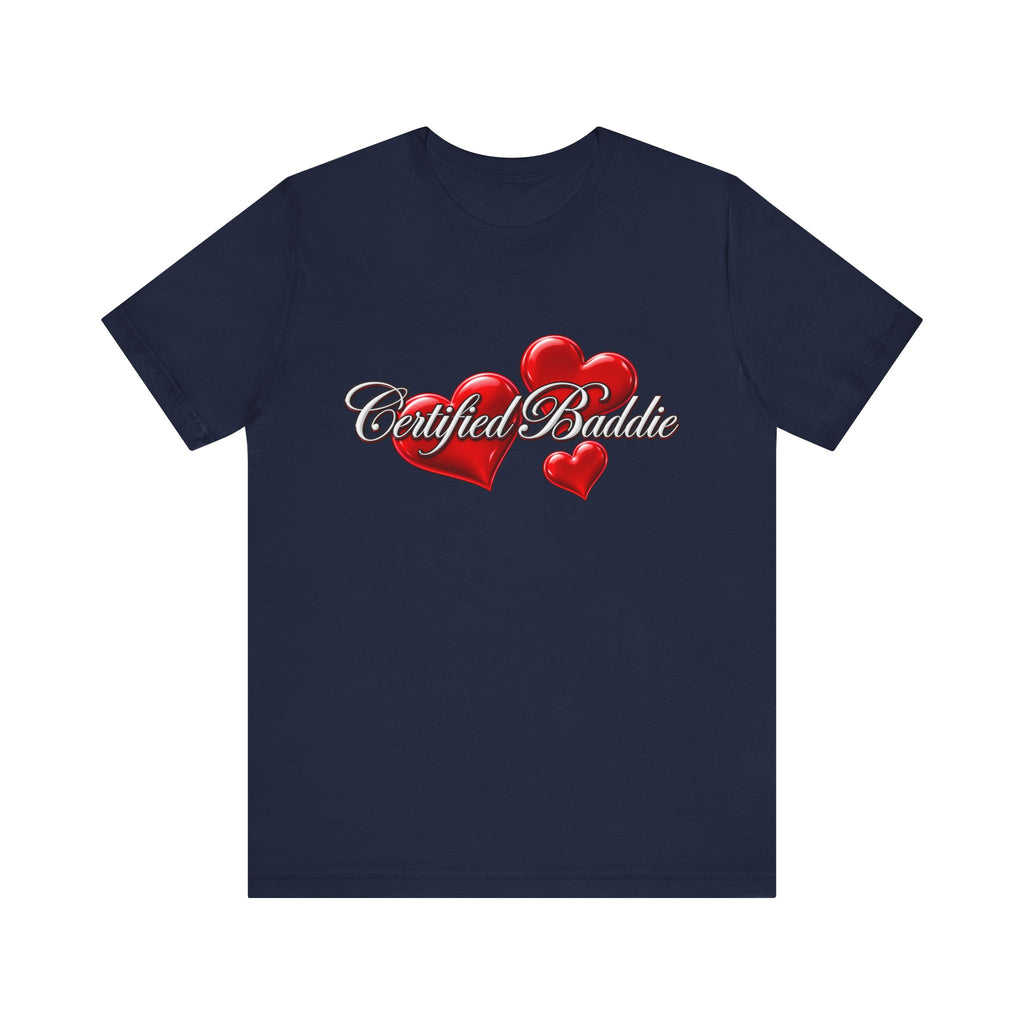 "Certified Baddie" Red Hearts Graphic Tee