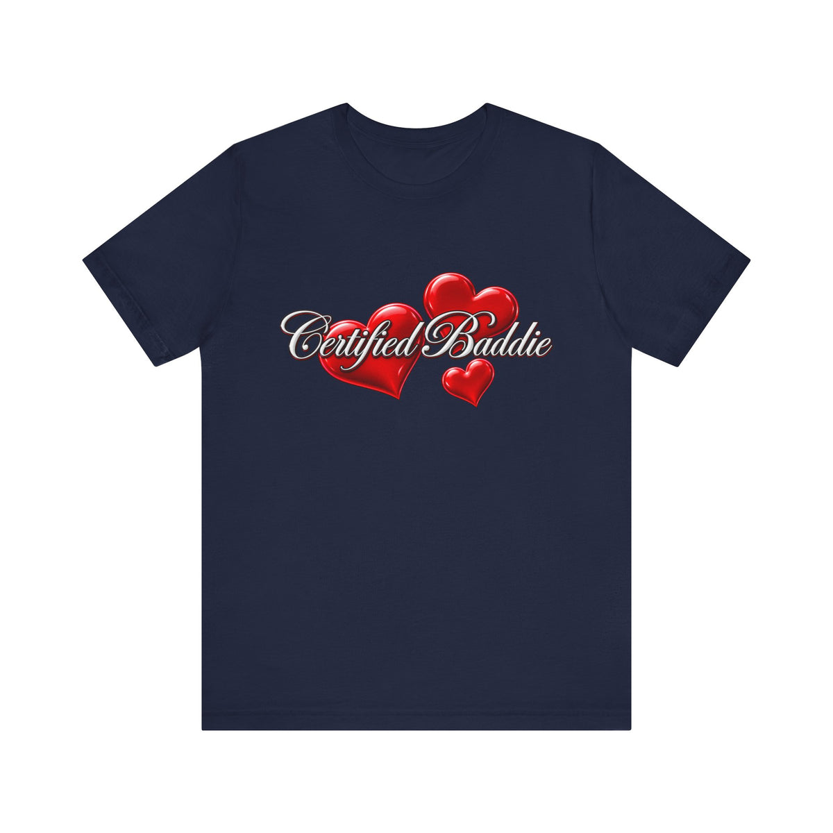 "Certified Baddie" Red Hearts Graphic Tee