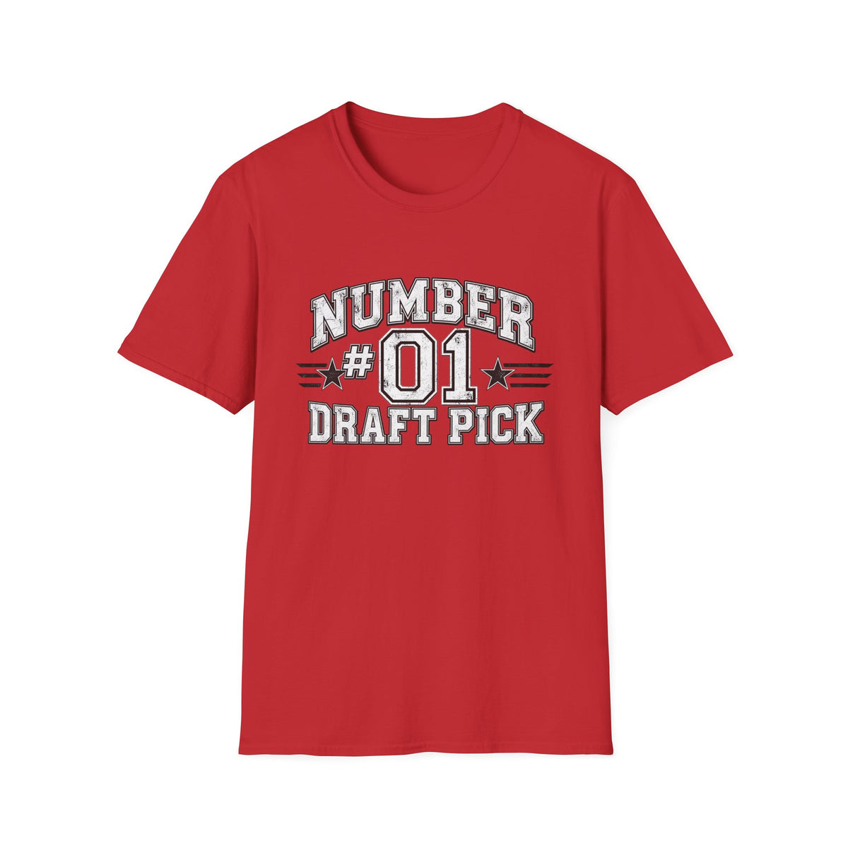 Number #01 Draft Pick T‑Shirt — Retro Sports Jersey Graphic