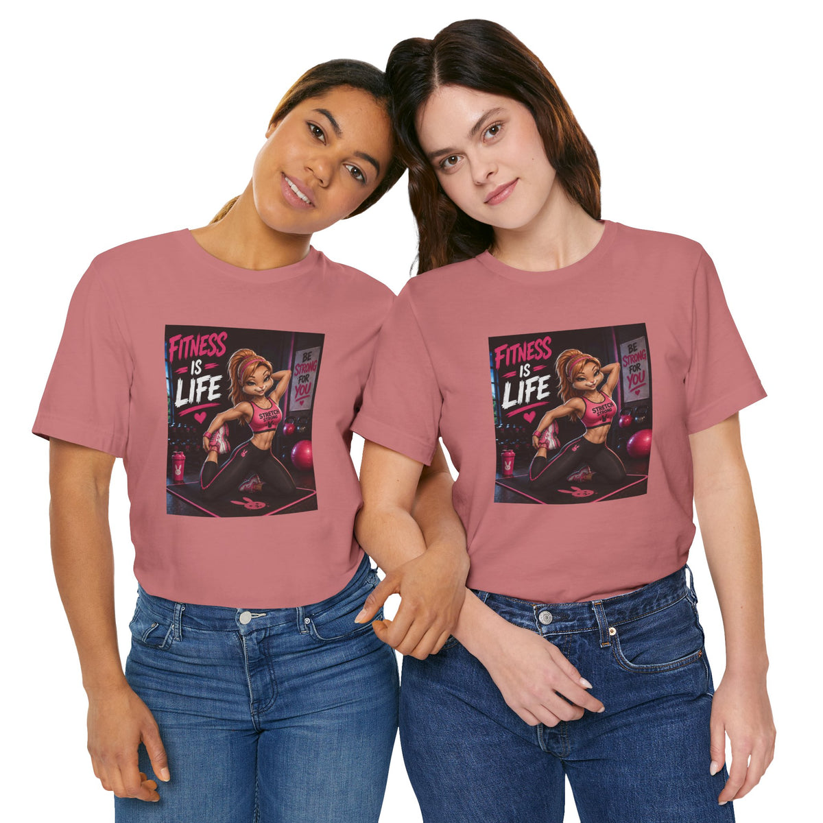Fitness Is Life Tee — Motivational Gym Workout T-Shirt for Women