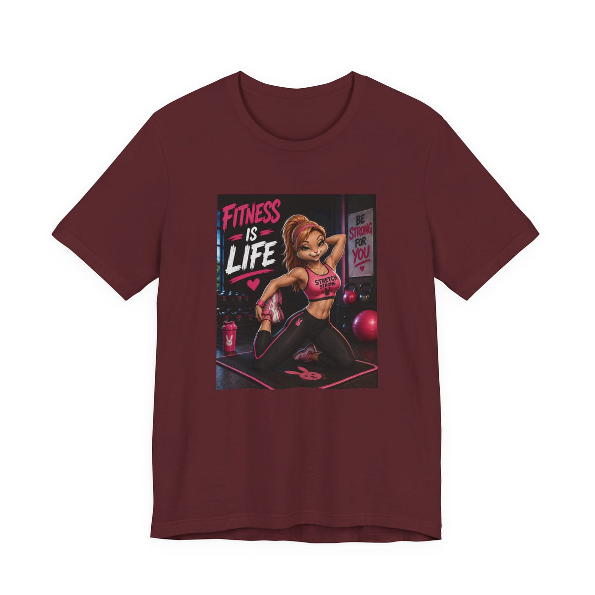 Fitness Is Life Tee — Motivational Gym Workout T-Shirt for Women