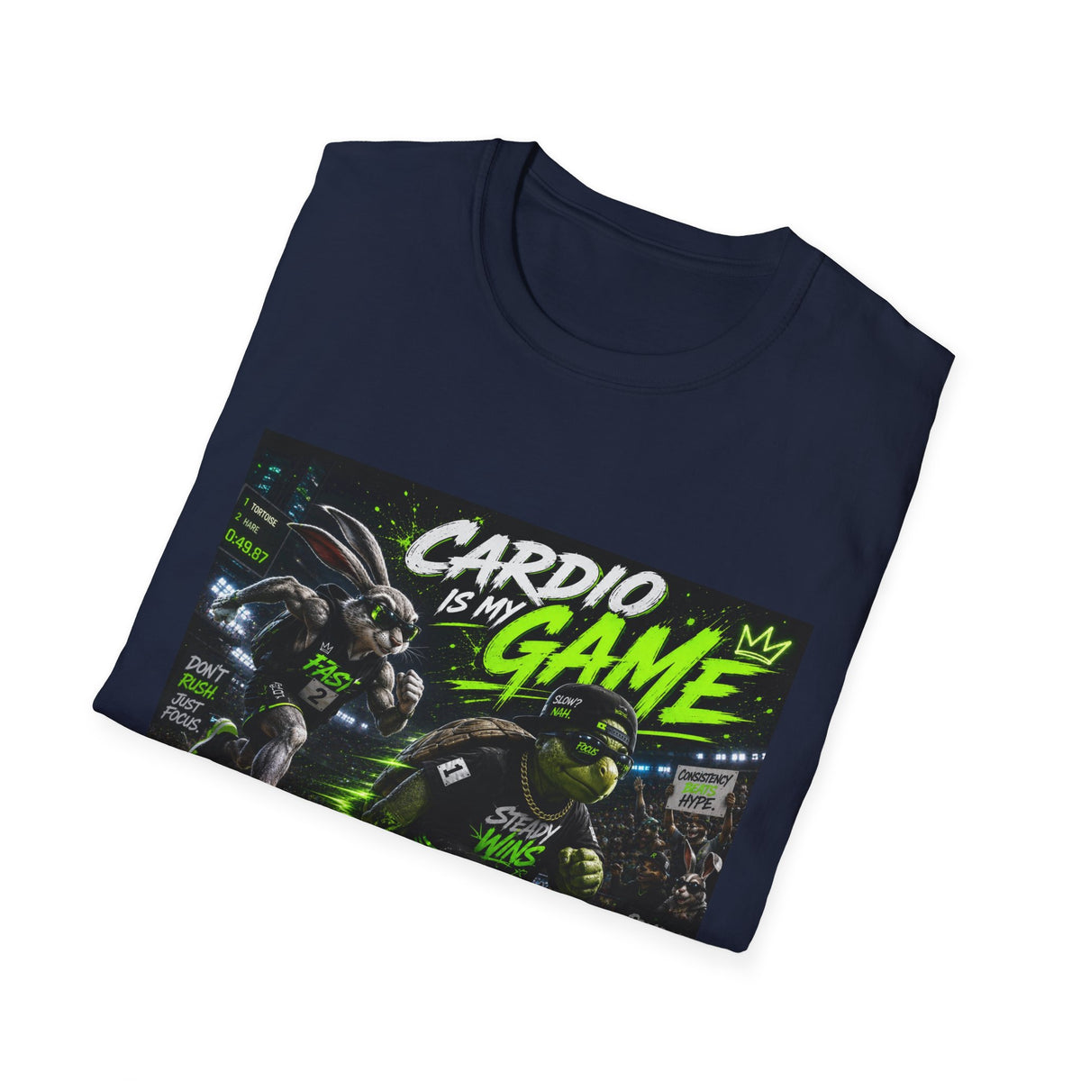 Cardio Is My Game T-Shirt — Neon Fitness Gamer Tee