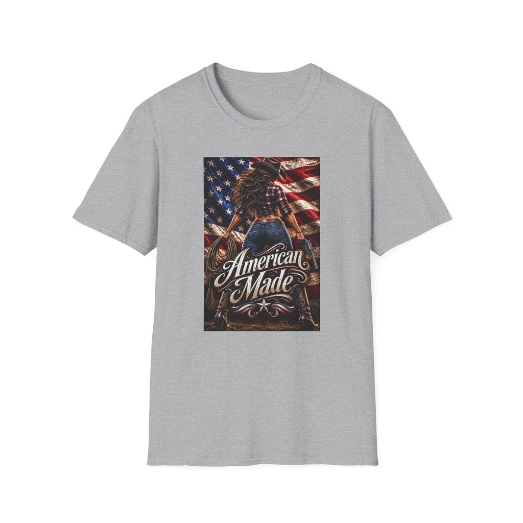 American Made Tee — Patriotic Cowgirl Flag T-Shirt