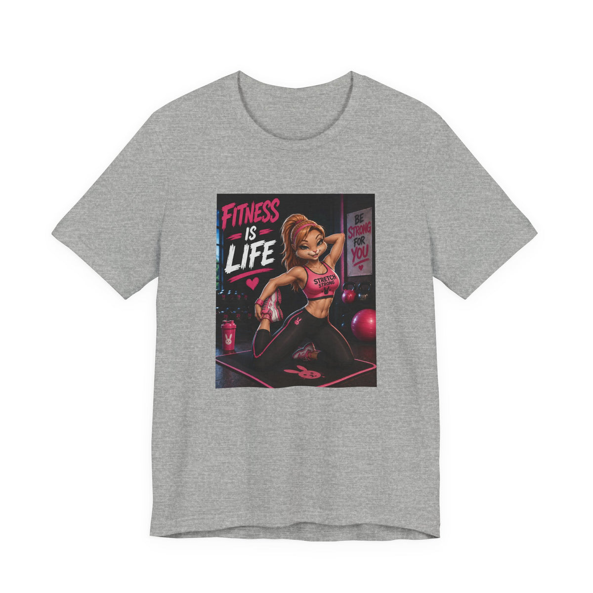 Fitness Is Life Tee — Motivational Gym Workout T-Shirt for Women
