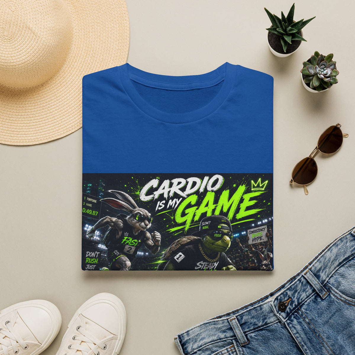 Cardio Is My Game T-Shirt — Neon Fitness Gamer Tee