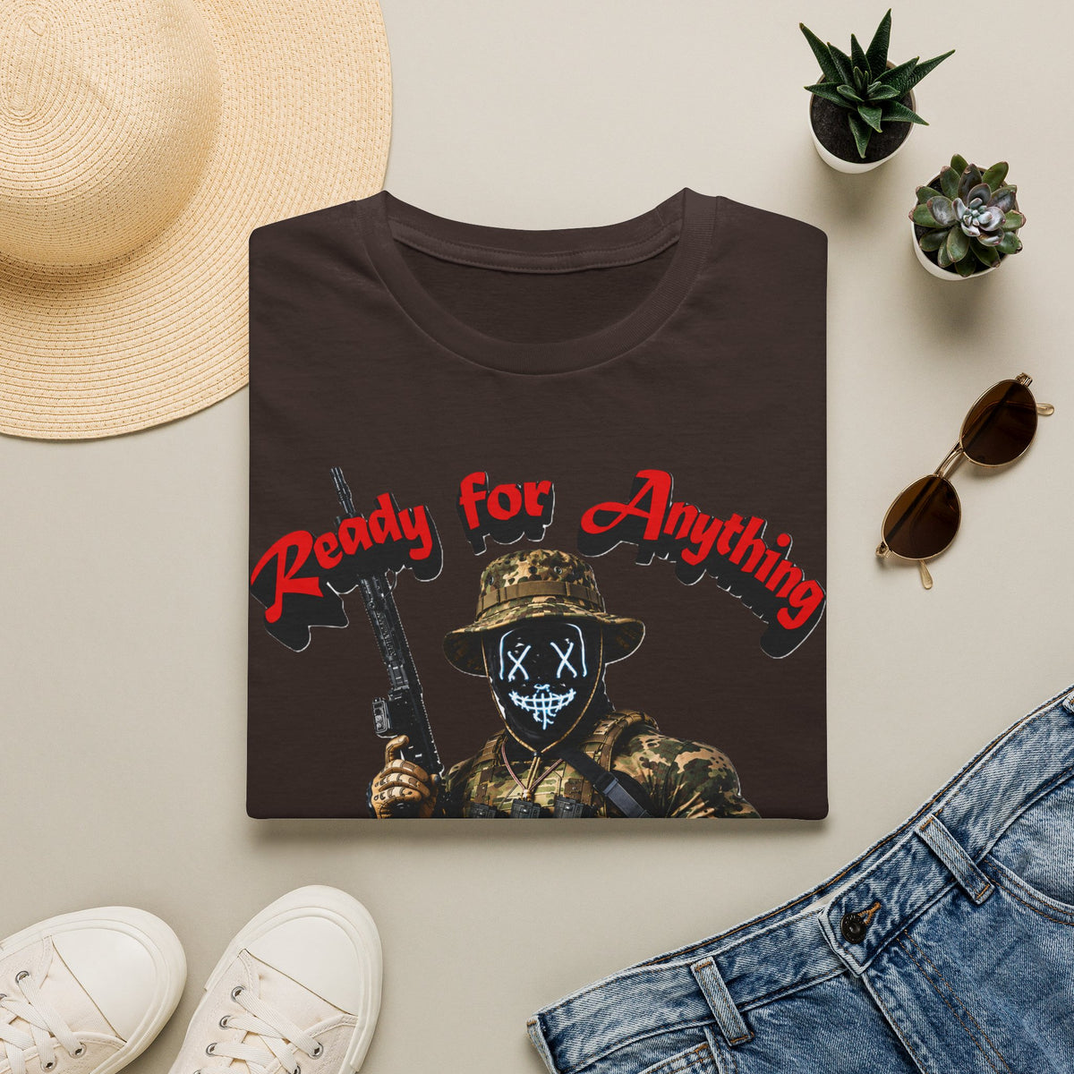 "Ready For Anything" Tactical Soldier Graphic Tee