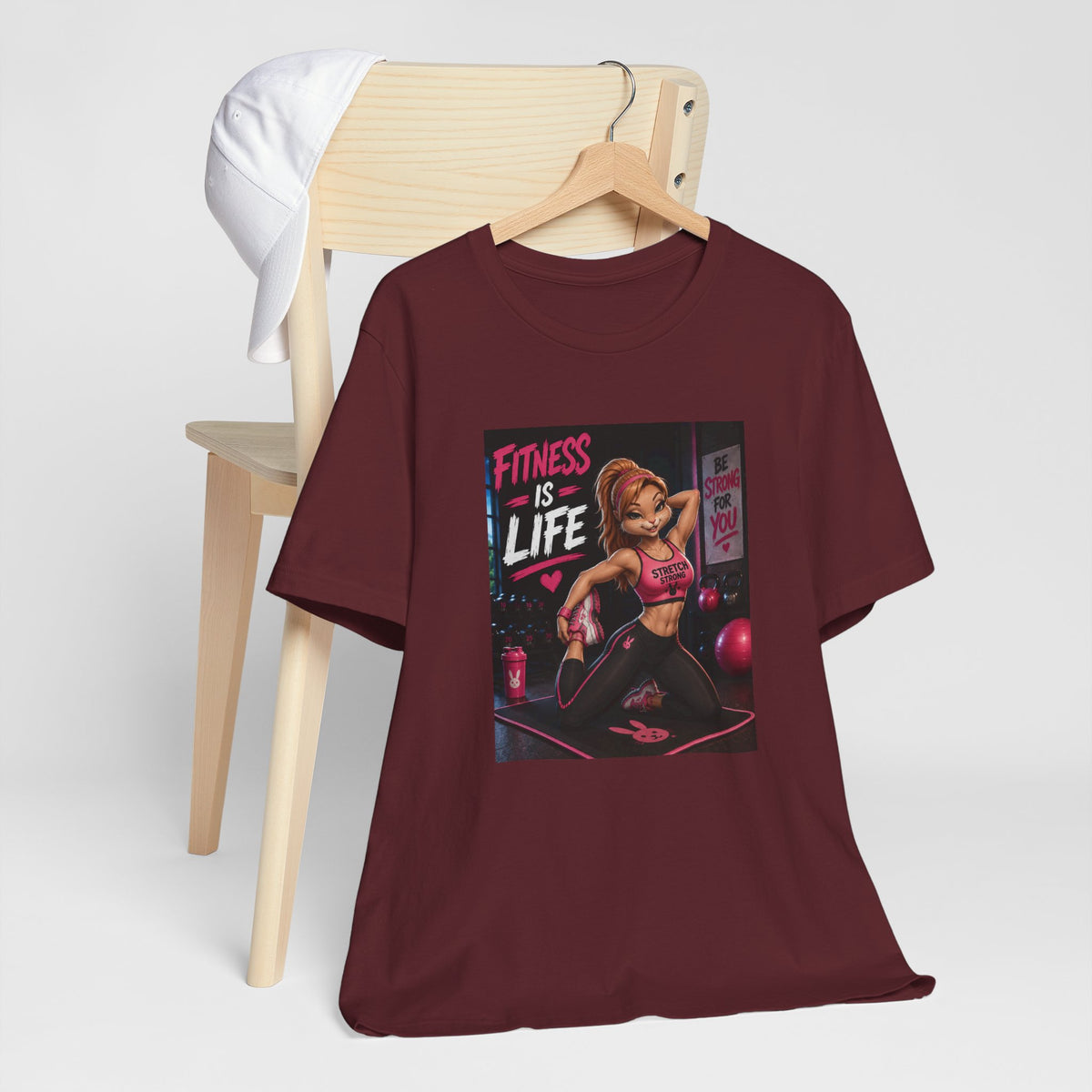 Fitness Is Life Tee — Motivational Gym Workout T-Shirt for Women