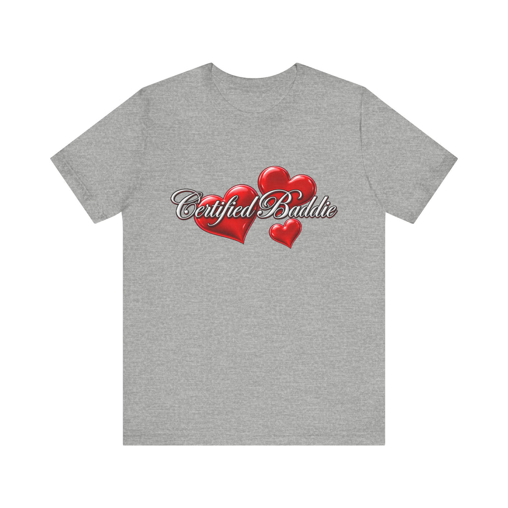 "Certified Baddie" Red Hearts Graphic Tee