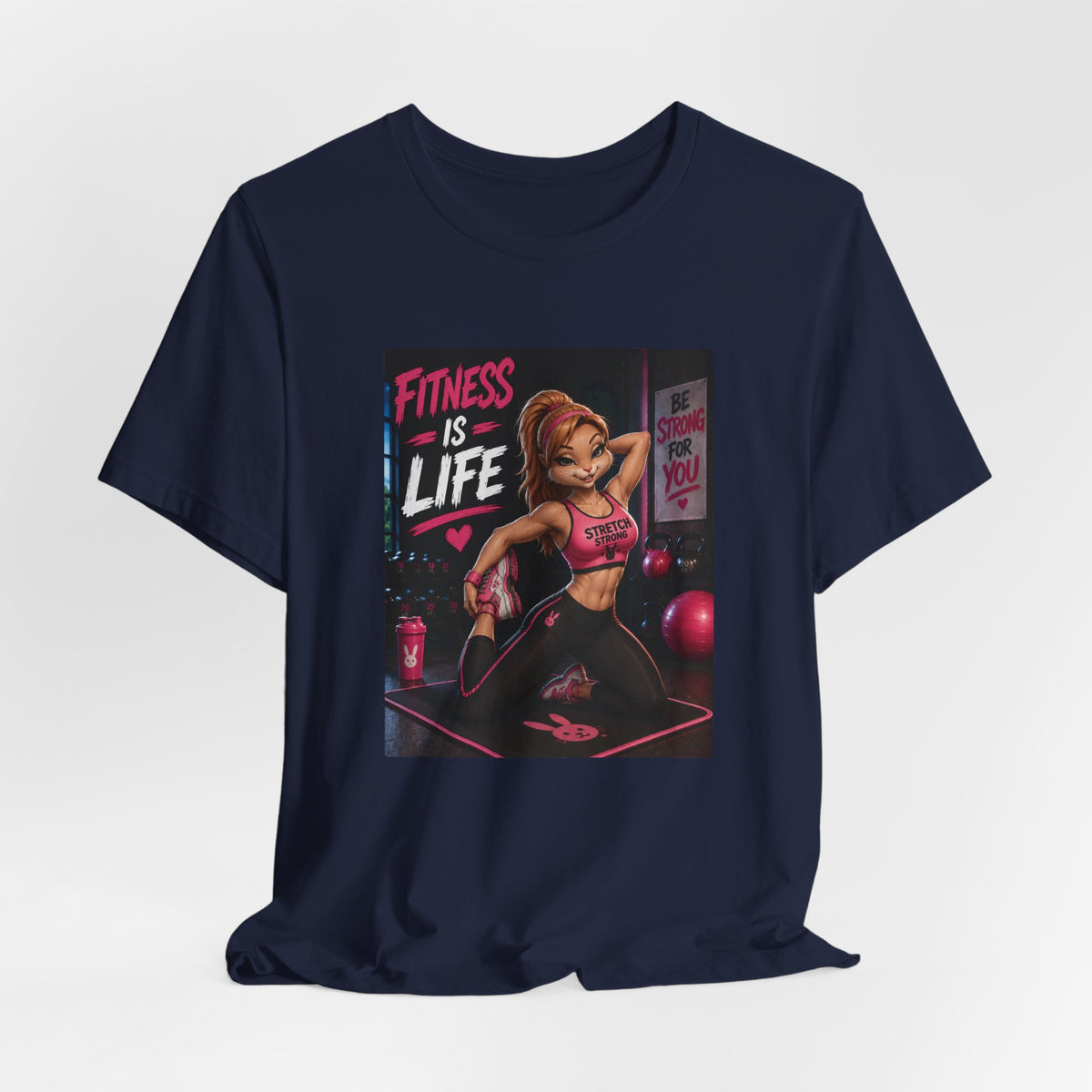 Fitness Is Life Tee — Motivational Gym Workout T-Shirt for Women