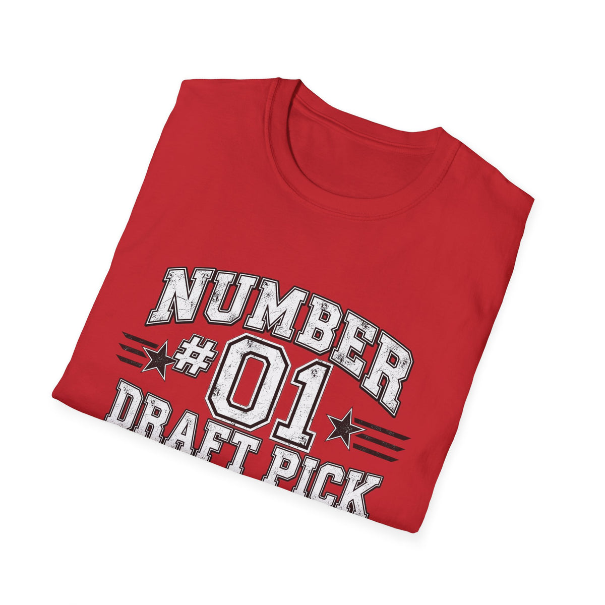 Number #01 Draft Pick T‑Shirt — Retro Sports Jersey Graphic