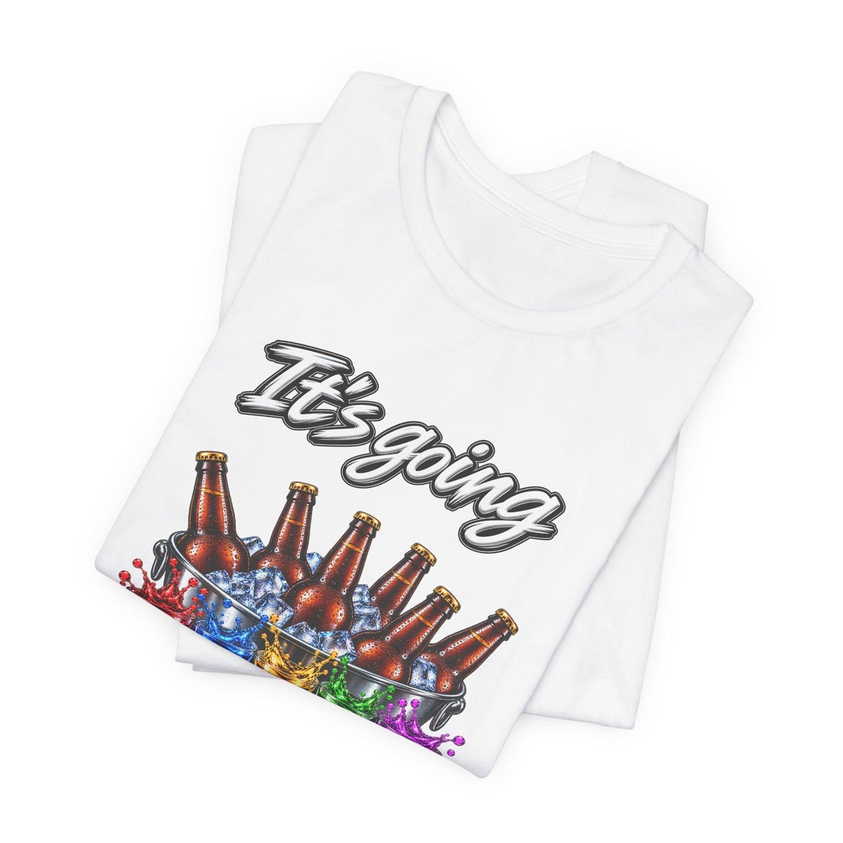 It's Going Down Party T-Shirt — Colorful Bottles and Shots