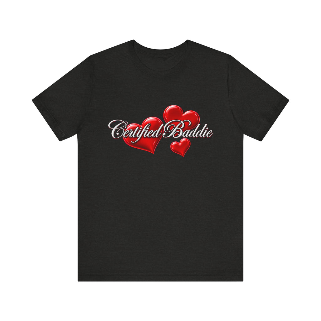 "Certified Baddie" Red Hearts Graphic Tee