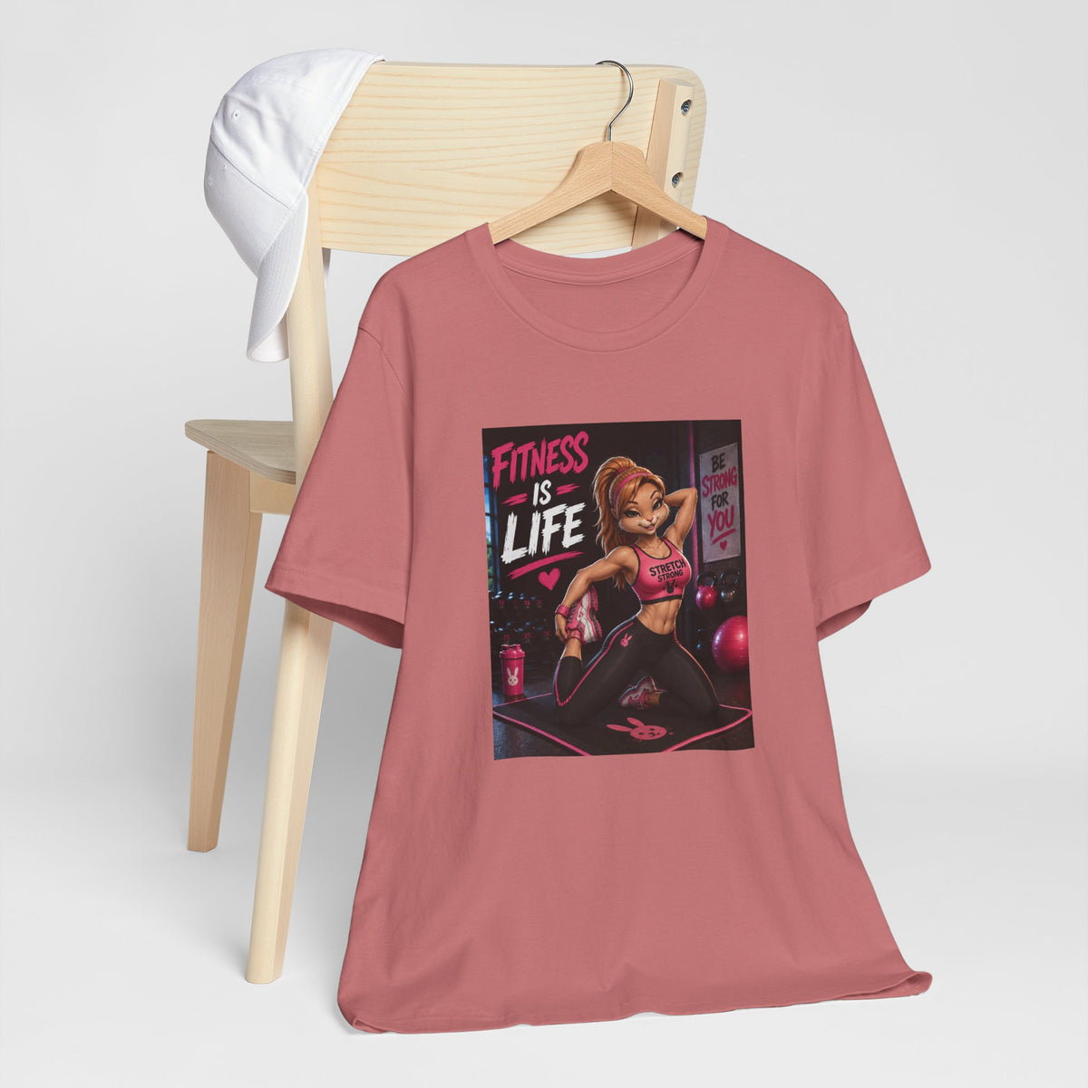 Fitness Is Life Tee — Motivational Gym Workout T-Shirt for Women