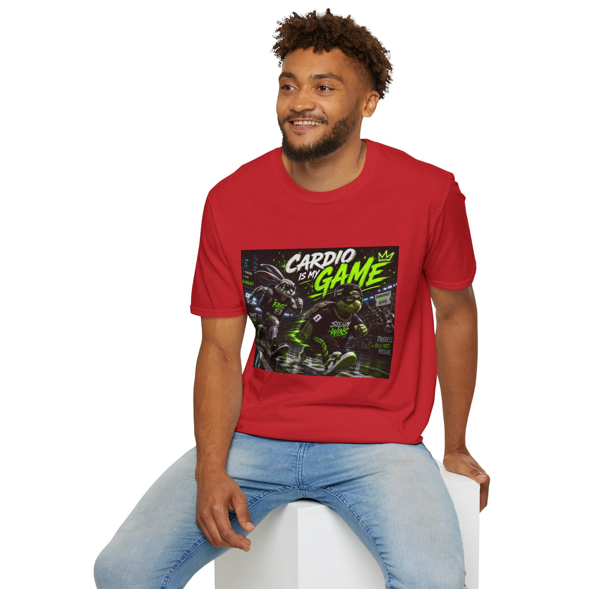Cardio Is My Game T-Shirt — Neon Fitness Gamer Tee