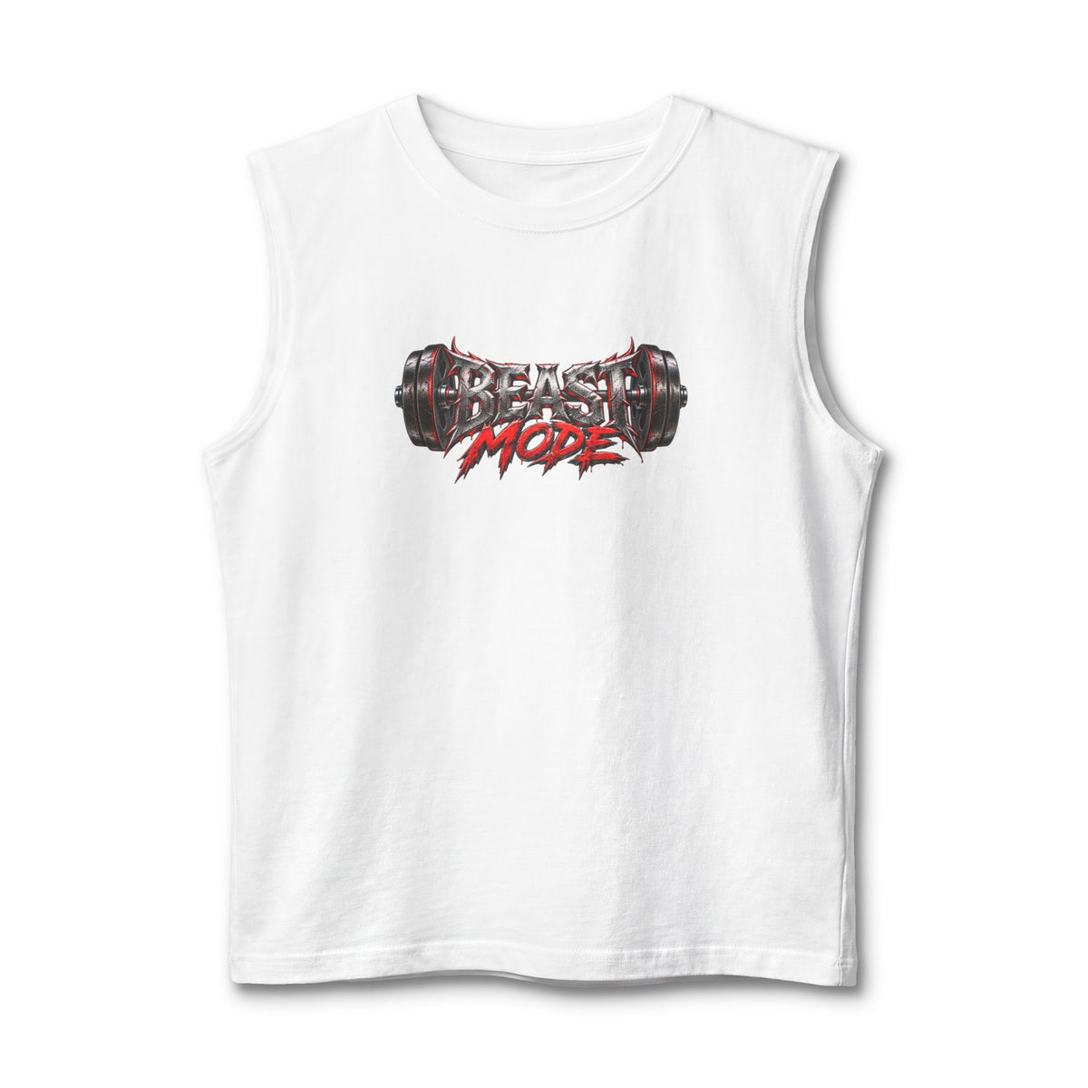 Muscle Tank — "Beast Mode" Barbell Gym Workout Top