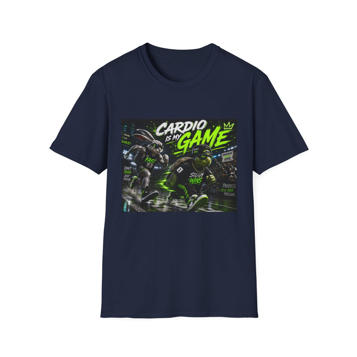 Cardio Is My Game T-Shirt — Neon Fitness Gamer Tee