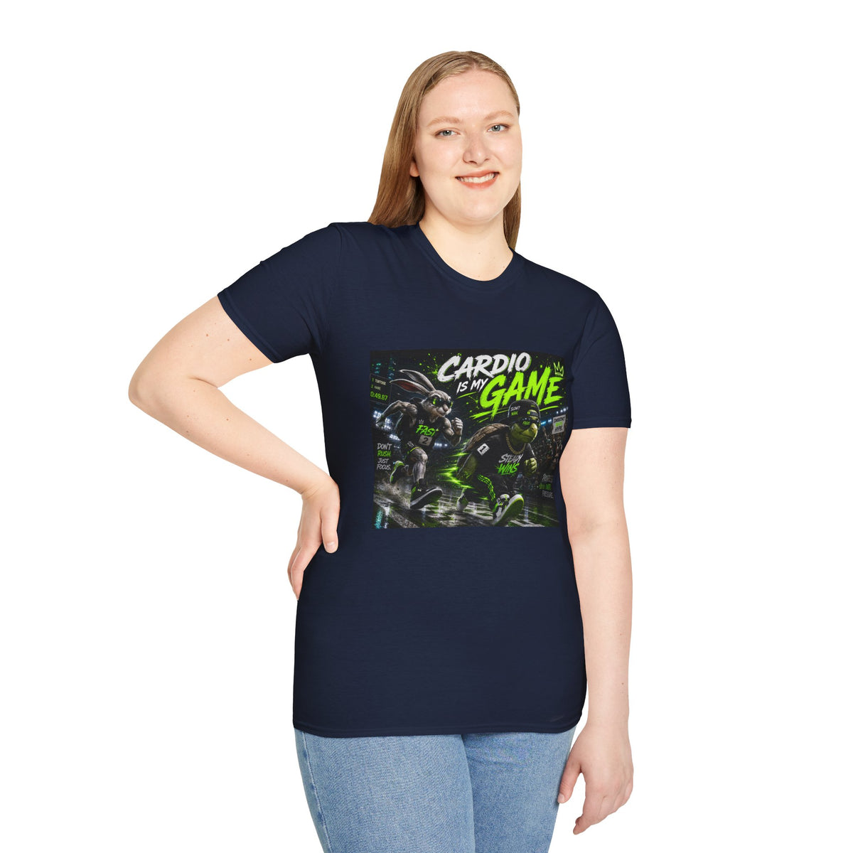 Cardio Is My Game T-Shirt — Neon Fitness Gamer Tee