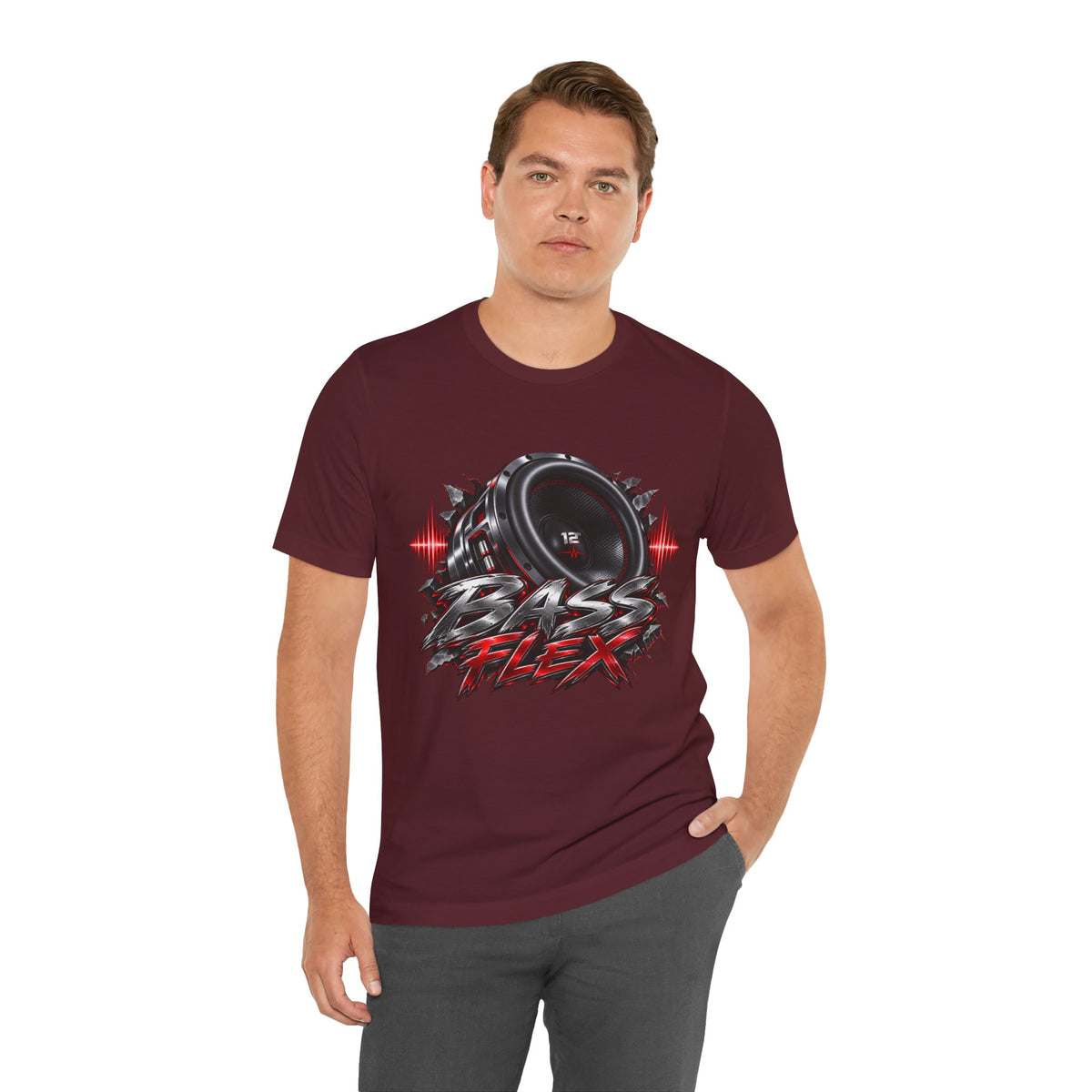 Bass Flex T-Shirt – Car Audio Subwoofer Graphic Tee
