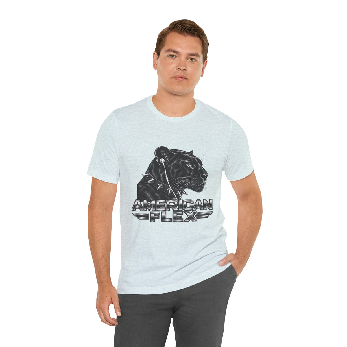 American Flex Panther Tee — Retro Logo Graphic T-Shirt