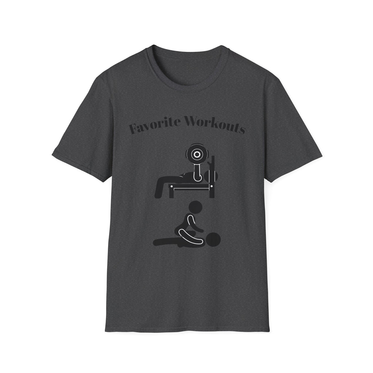 Favorite Workouts T-Shirt — Gym Exercise Icons Tee for Fitness Lovers