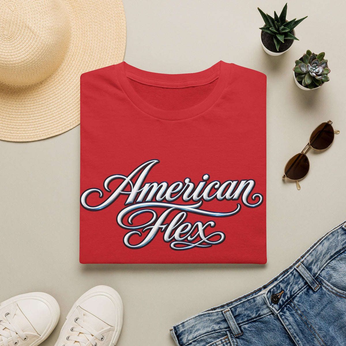 "American Flex" Script T‑Shirt