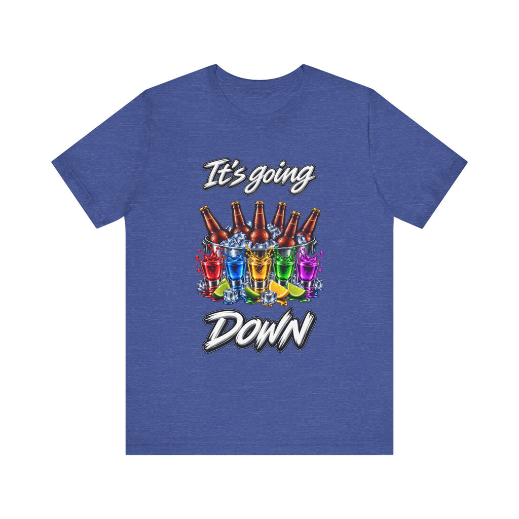 It's Going Down Party T-Shirt — Colorful Bottles and Shots