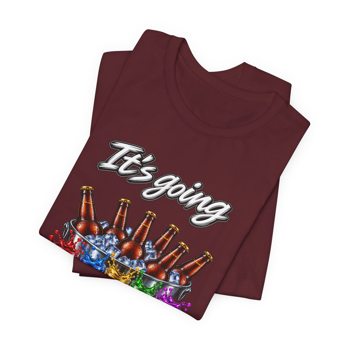 It's Going Down Party T-Shirt — Colorful Bottles and Shots