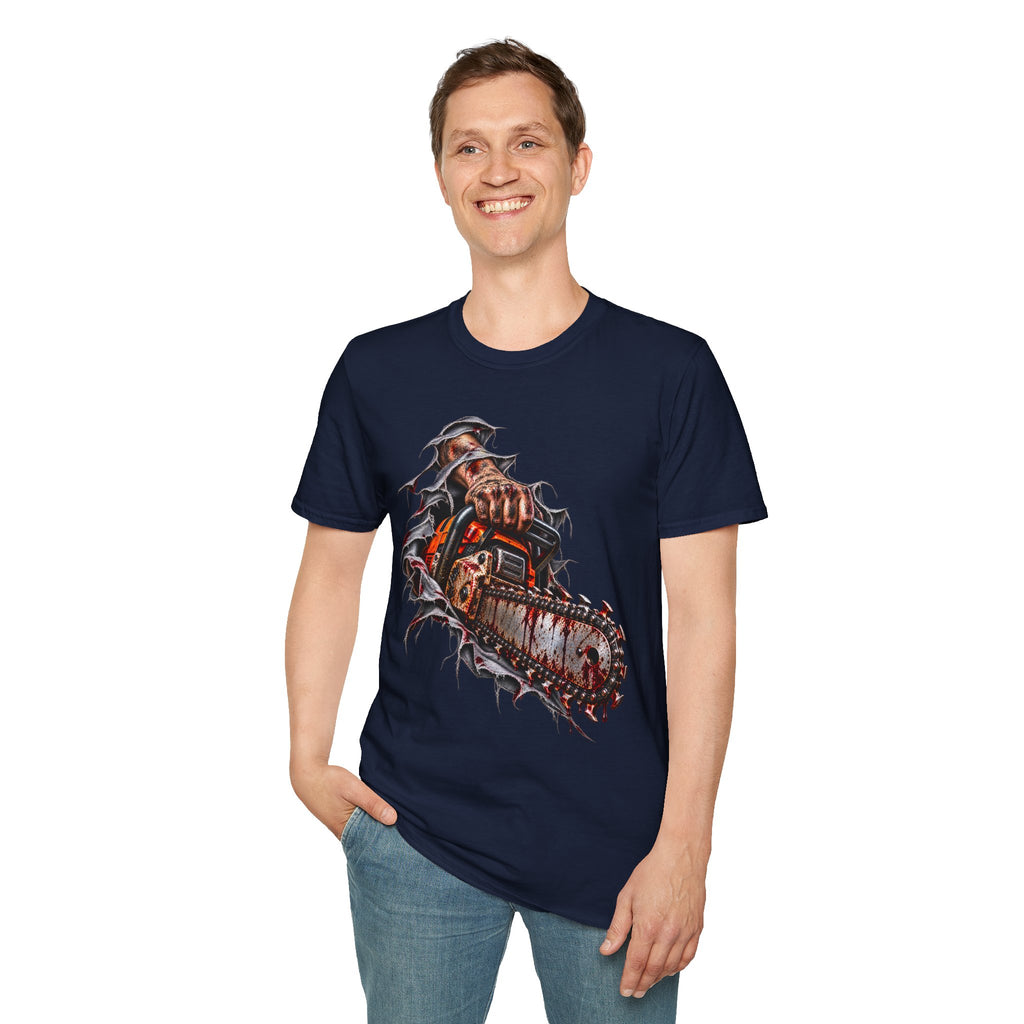 Chainsaw Carving T-Shirt — Horror Graphic Tee