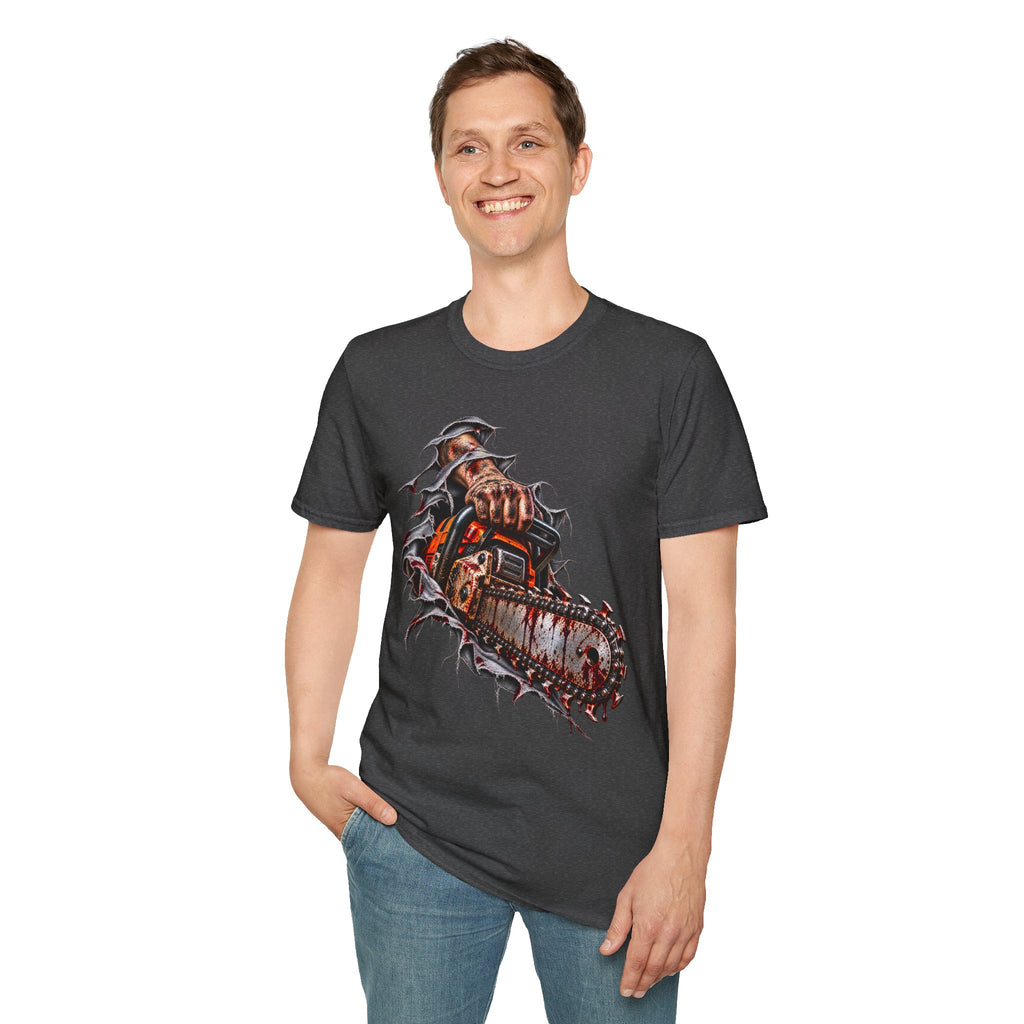 Chainsaw Carving T-Shirt — Horror Graphic Tee