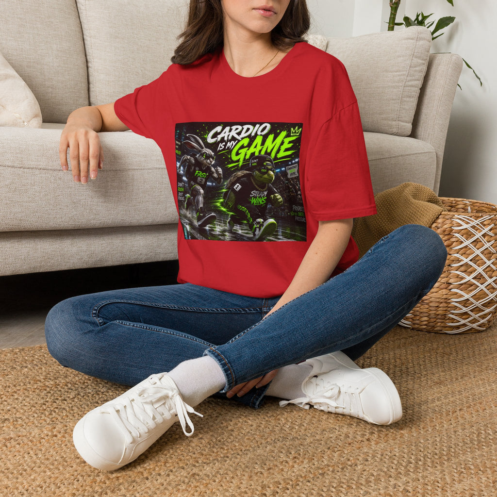 Cardio Is My Game T-Shirt — Neon Fitness Gamer Tee