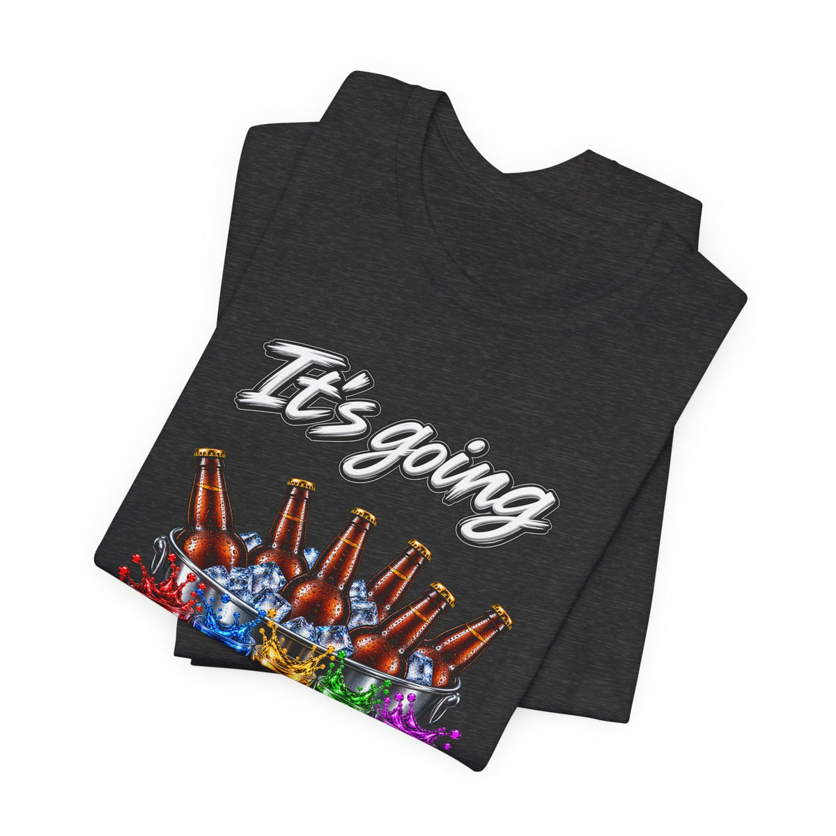 It's Going Down Party T-Shirt — Colorful Bottles and Shots