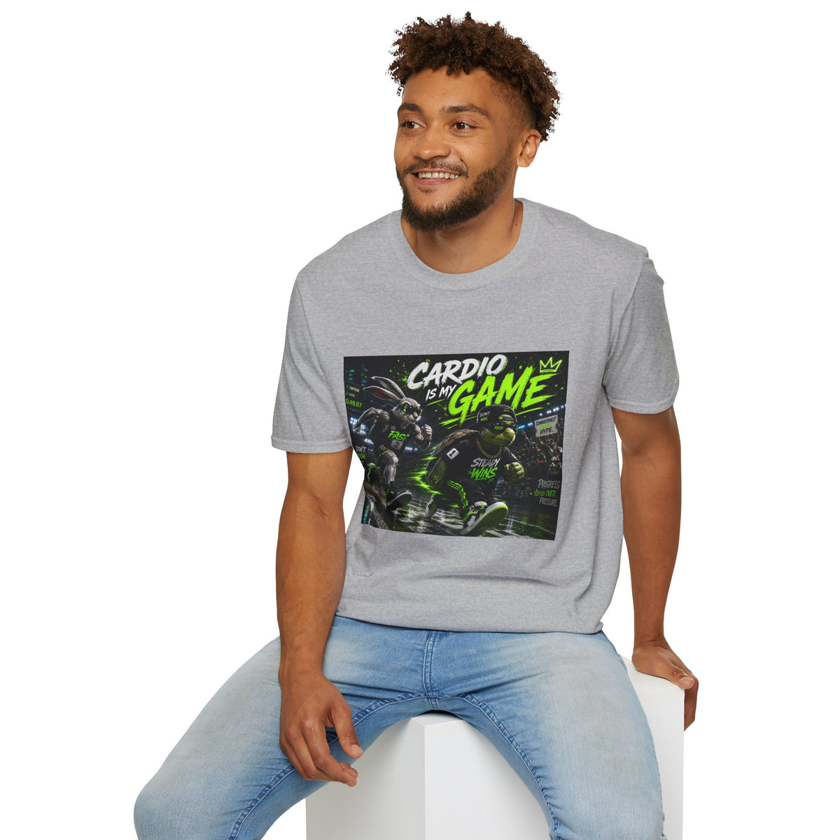 Cardio Is My Game T-Shirt — Neon Fitness Gamer Tee