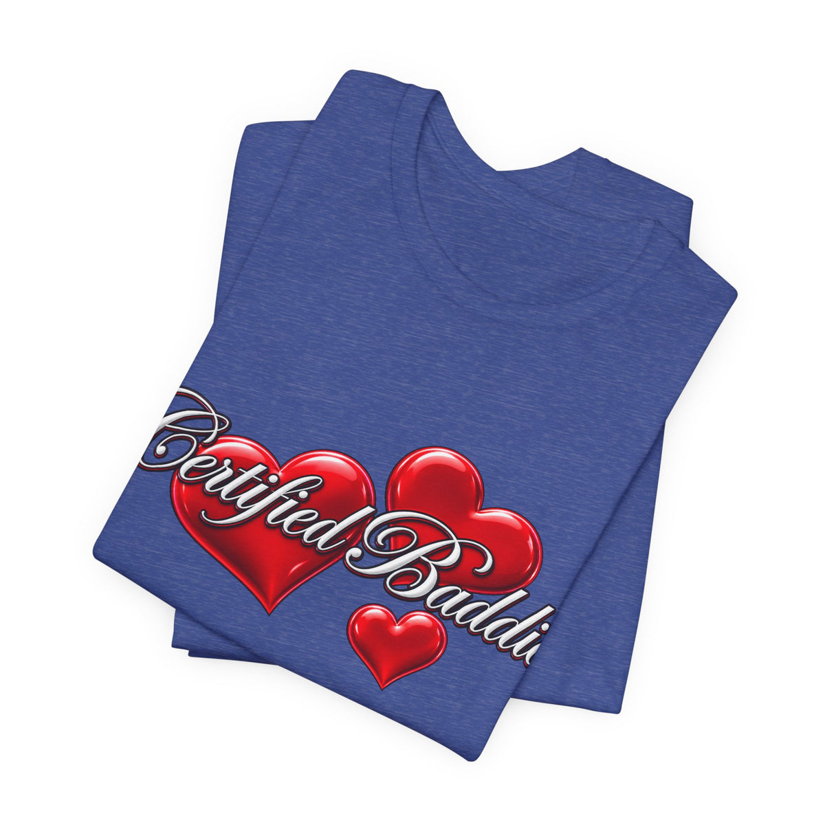 "Certified Baddie" Red Hearts Graphic Tee