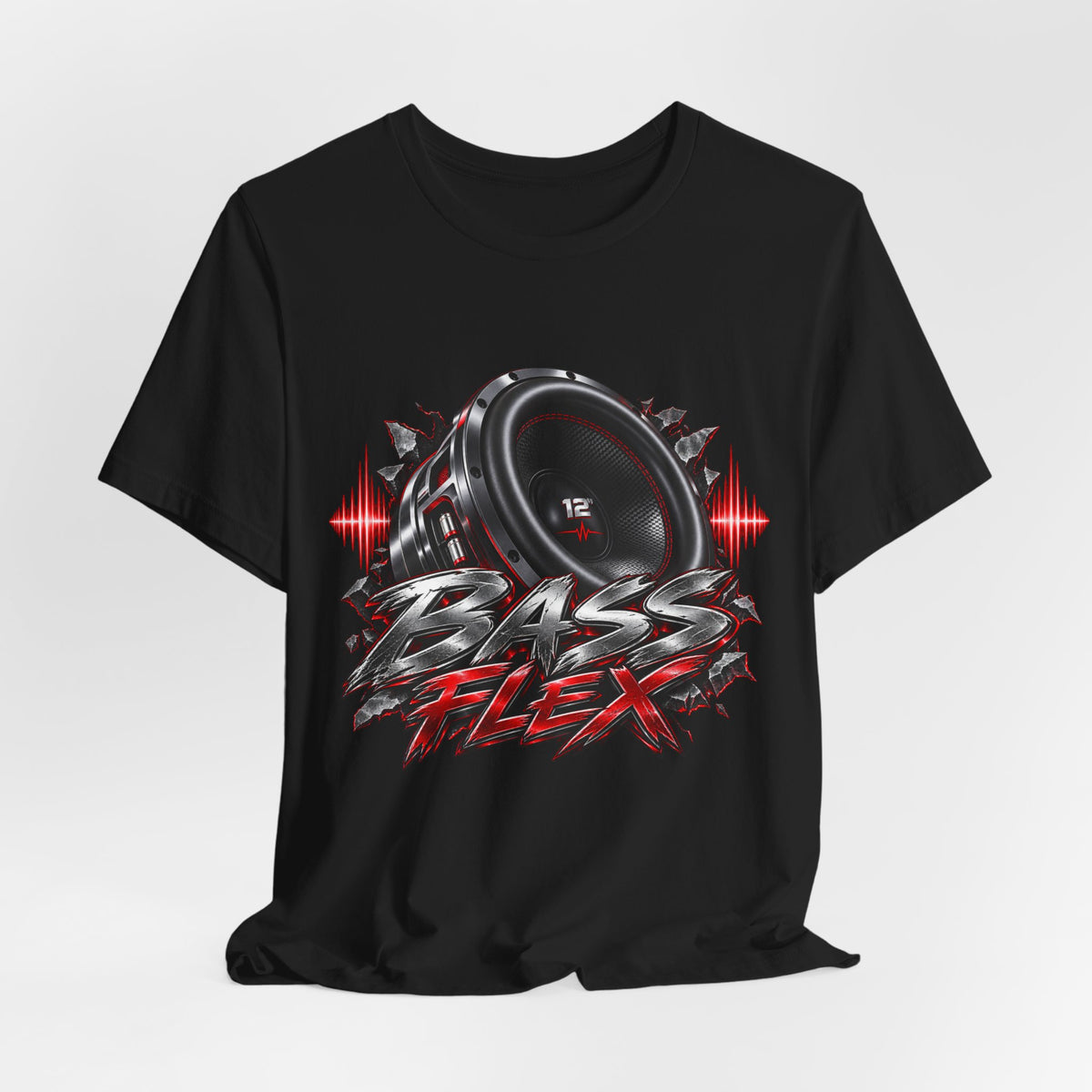 Bass Flex T-Shirt – Car Audio Subwoofer Graphic Tee