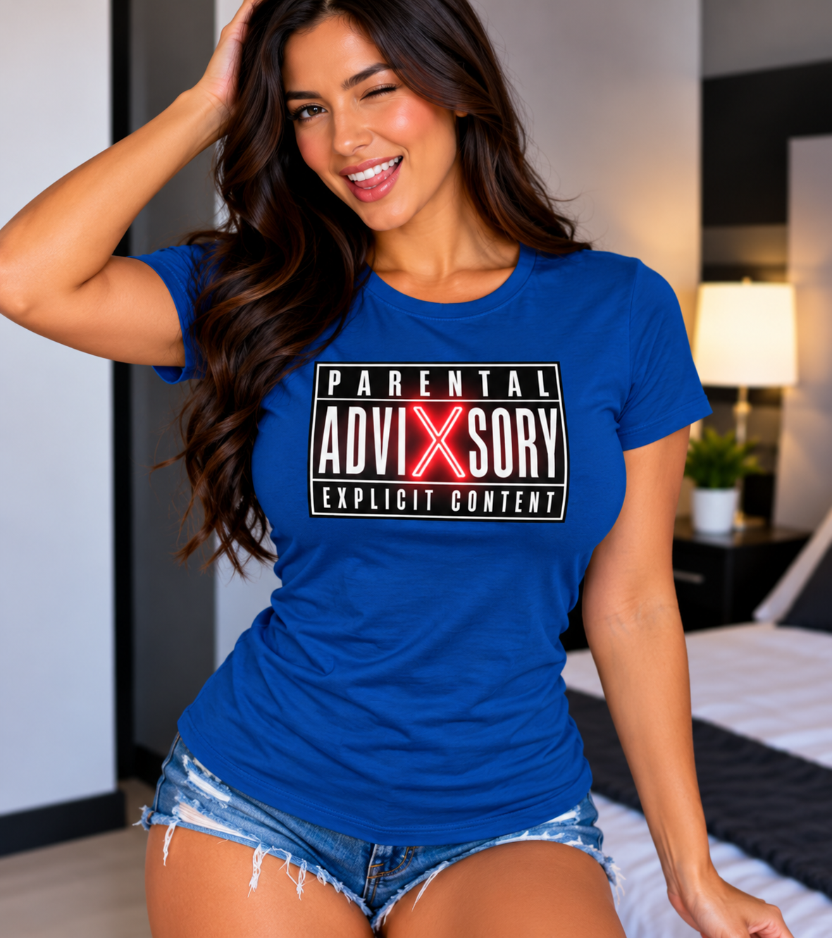 "Parental Advisory Explicit Content" - Graphic T-Shirt for Women