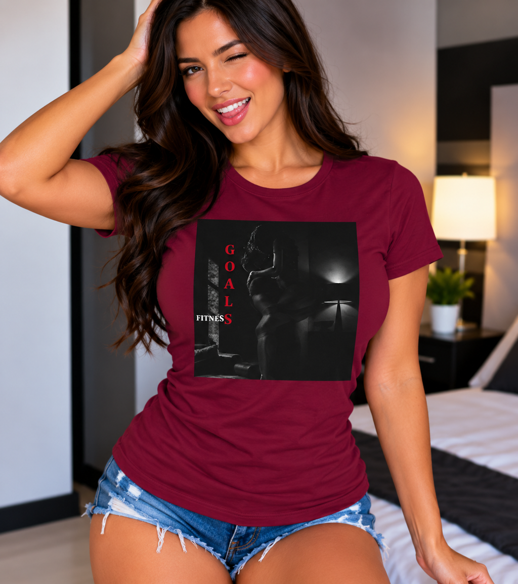 'Fitness Goals' - Women's Dark Noir Graphic Tee