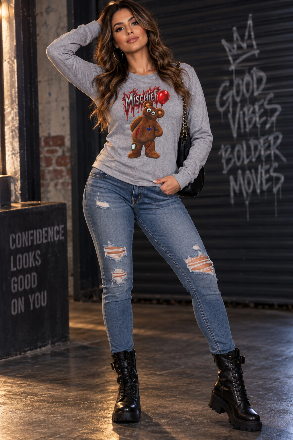 Mischief Teddy Long Sleeve Tee — Bring Out the Mischief In You